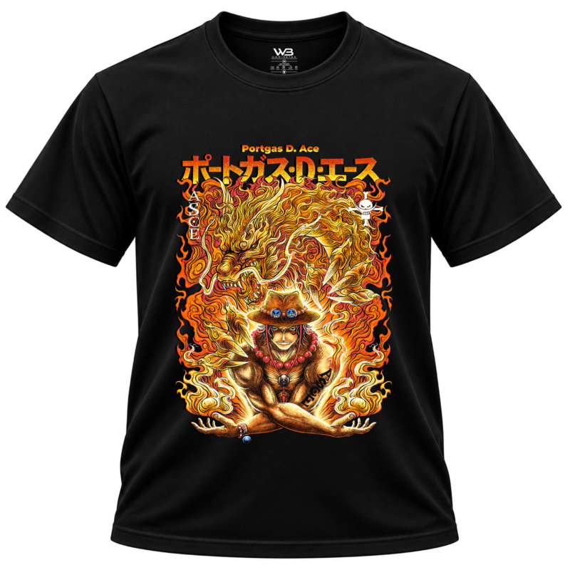 Camiseta One Piece - Portgas D. Ace