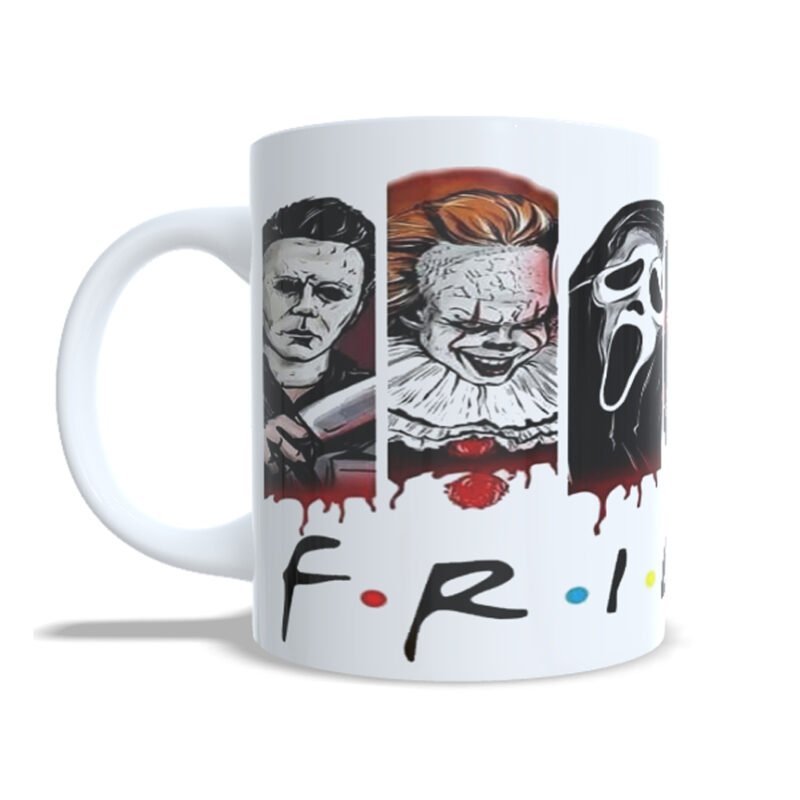 Caneca Friends Terror Clássico – Personagens de Horror em Estilo Geek