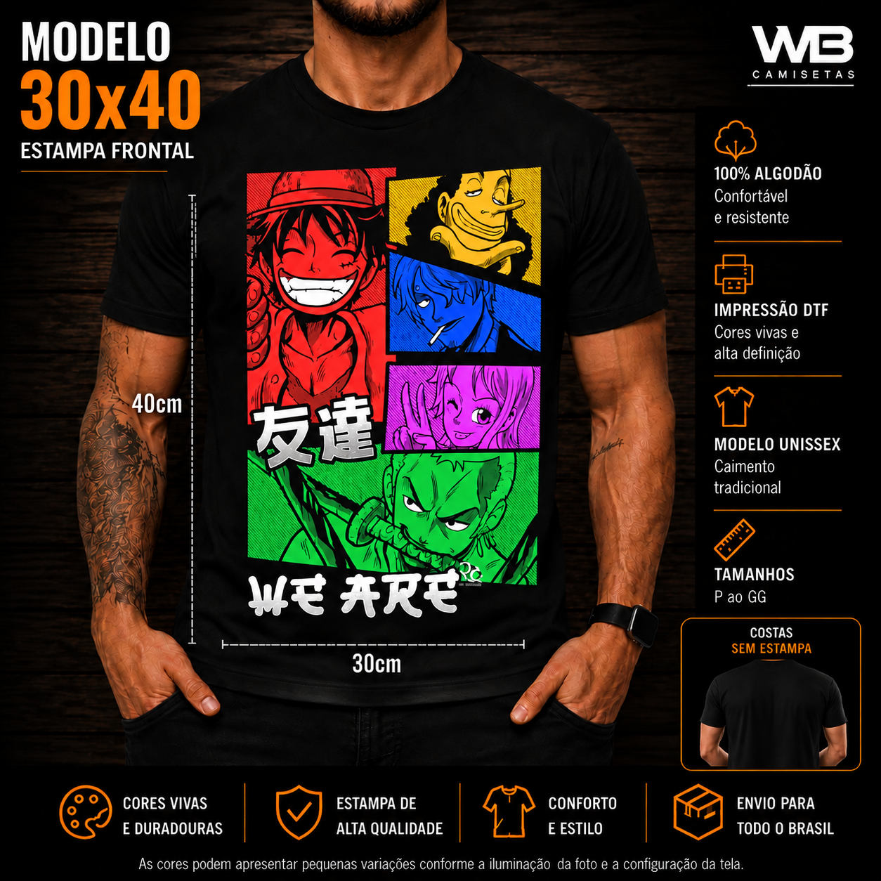 Camiseta Anime - One Piece Personagens - Imagem 2