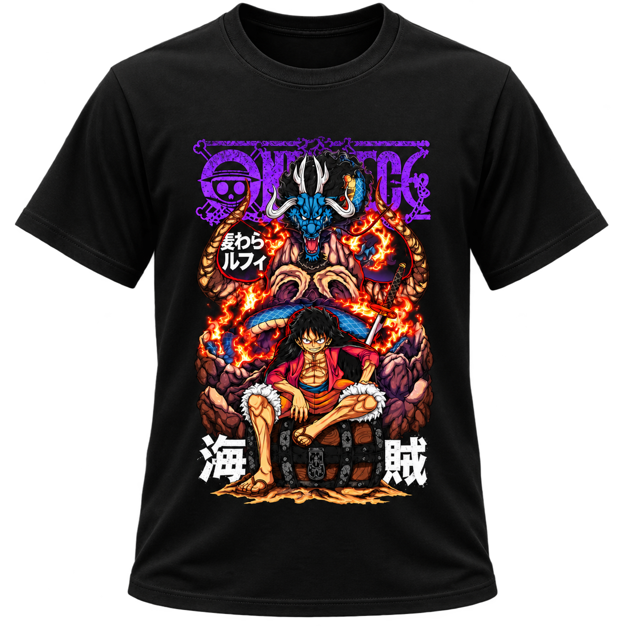Camiseta Anime One Piece - Luffy e Kaido