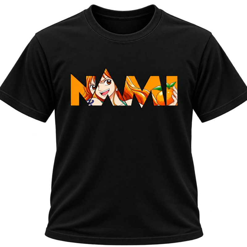 Camiseta Anime One Piece - Nami - Frente e Costas